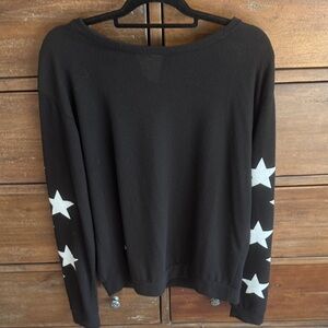 Fantastic Fawn Black Sweater with White Stars